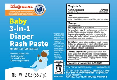 Label (0363 2824 765263 Baby 3 In1 Diaper Rash Paste)